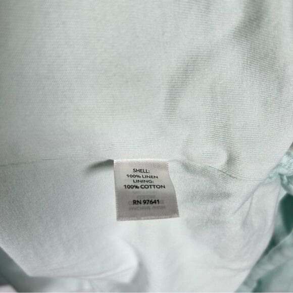 J. Jill Aqua Linen Popover Tunic Cotton Knit Lined Double Layer Sz Large - Picture 7 of 7